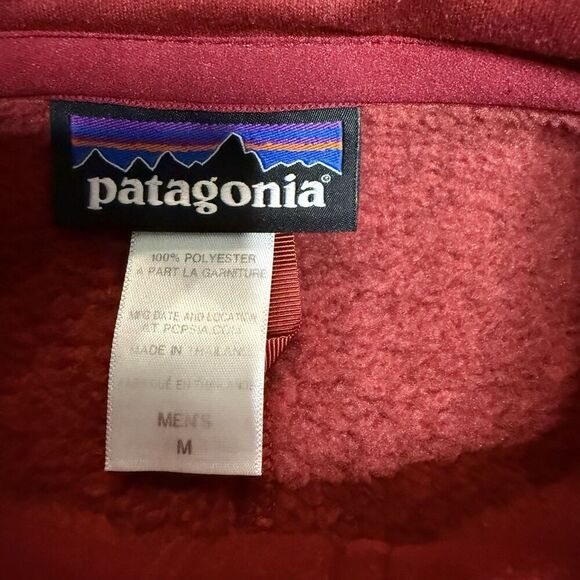 Patagonia Better Sweater Mens Medium Red Quarter Zip Hiking Fleece - Picture 5 of 7